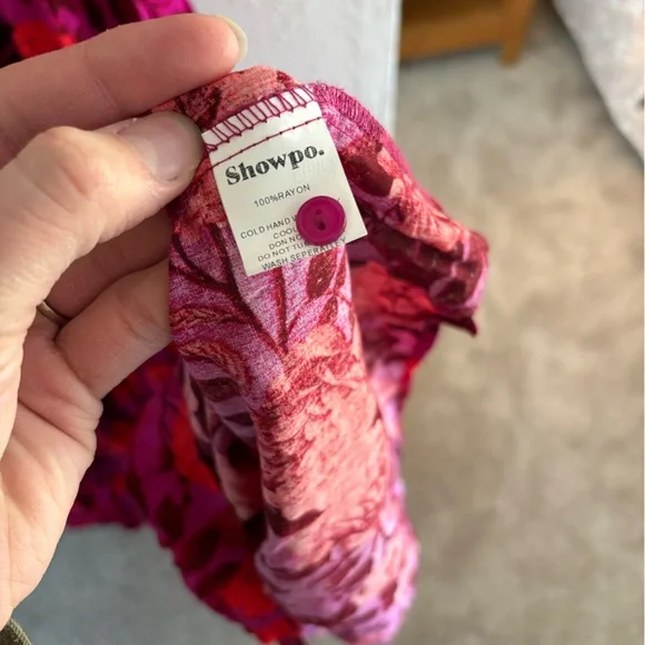 Showpo Vibrant Red and Purple Midi Dress - Picture 9 of 9